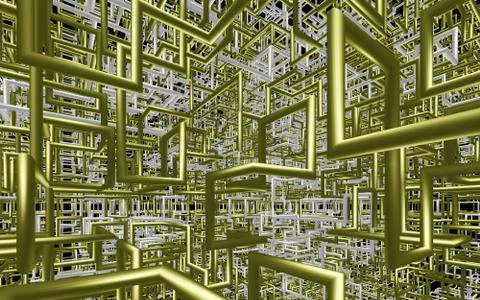 Abstract color tube like on solid background. Stock Illustration