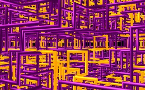 Abstract color tube like on solid background. Stock Illustration