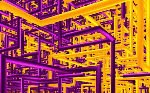 Abstract color tube like on solid background. Illustrazione stock