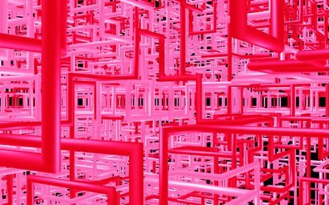 Abstract color tube like on solid background. Stock Illustration