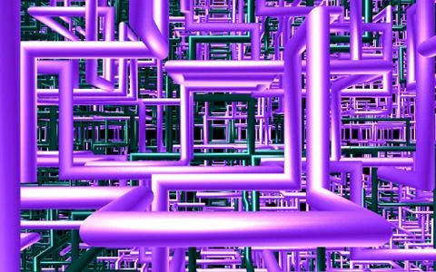 Abstract color tube like on solid background. Stock Illustration