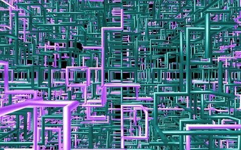 Abstract color tube like on solid background. Stock Illustration