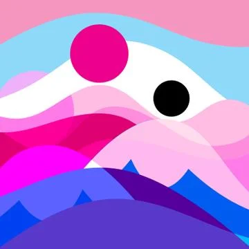 Abstract color vector background of different objects 스톡 일러스트