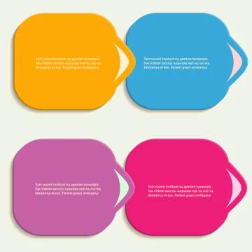 Abstract color vector shapes for your infographics Stock Illustration
