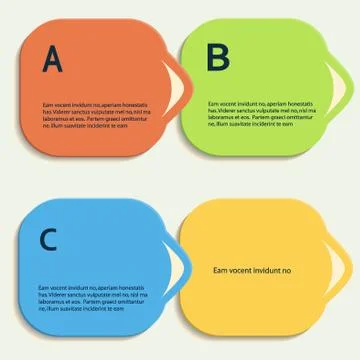 Abstract color vector shapes for your infographics Stock Illustration