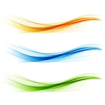Abstract color wave design element Stock Illustration