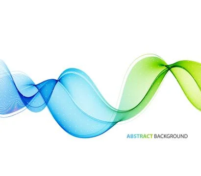 Abstract color wave design element Stock Illustration