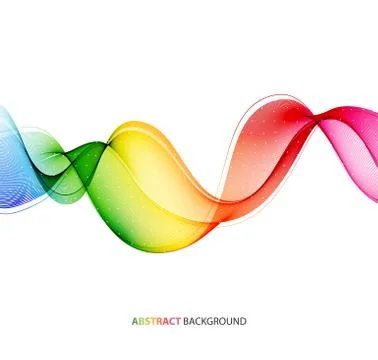 Abstract color wave design element Stock Illustration