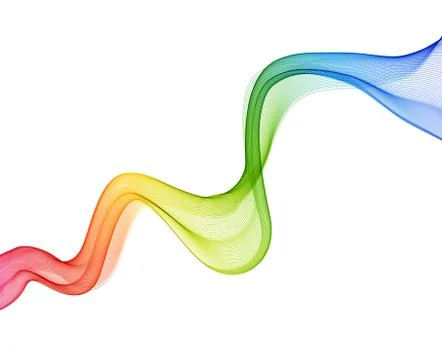 Abstract color wave design element Illustrazione stock