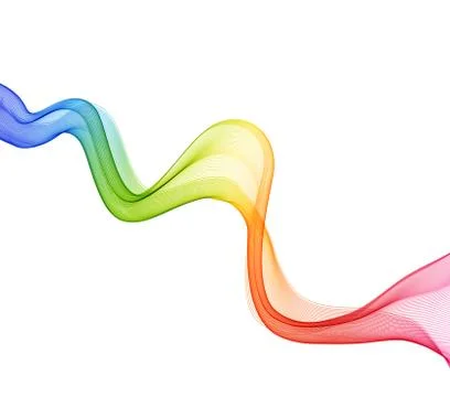 Abstract color wave design element Stock Illustration