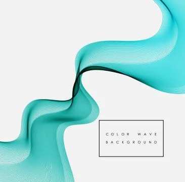 Abstract color wave design element Illustrazione stock