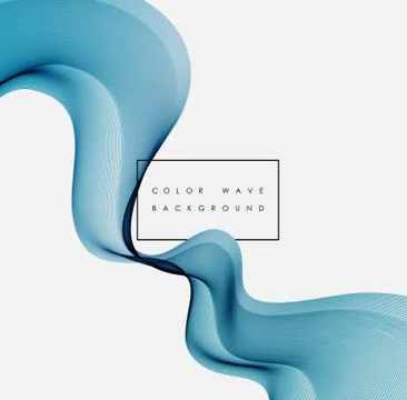 Abstract color wave design element Illustrazione stock