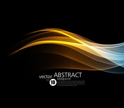Abstract color wave design element Stock Illustration