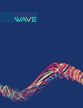 Abstract color wave. Simple vector graphic design Illustrazione stock