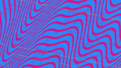 Abstract Color Waves Creating Mesmerizing Patterns Across Bright Blue and R.. Stock Footage 337916235