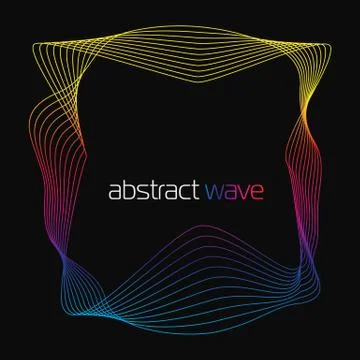 Abstract color waves Stock Illustration