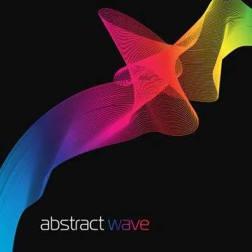 Abstract color waves Stock Illustration