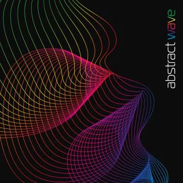 Abstract color waves Stock Illustration
