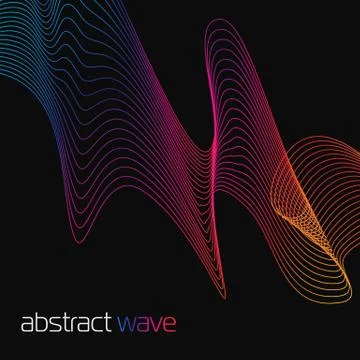 Abstract color waves Stock Illustration