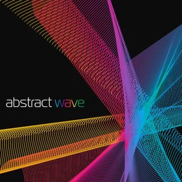 Abstract color waves Stock Illustration