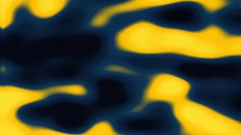 Abstract Color Waves Shifting in Bold Yellow and Deep Blue Ambience Stock Footage 337916380
