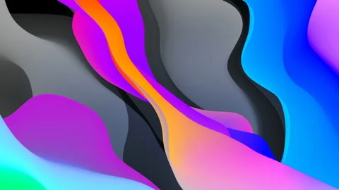 Abstract Color Wavy Smooth Background Seamless loop. Stock Footage 167060458