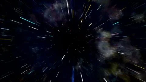 Abstract color wormhole tunnel Stock Illustration