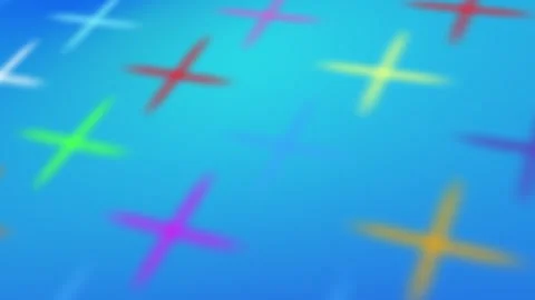 Abstract Colored 3D gradient crosses background animation blurry design Stock-Footage 333695814