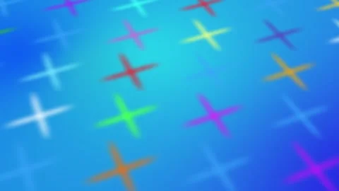 Abstract Colored 3D gradient crosses background animation blurry design Stock-Footage 333695815