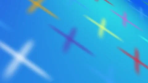 Abstract Colored 3D gradient crosses background animation blurry design Stock-Footage 333695824