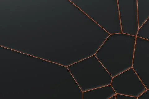 Abstract colored 3d voronoi grate on black background Ilustración de archivo