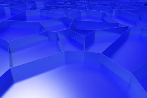 Abstract colored 3d voronoi grate on colored background Ilustración de archivo