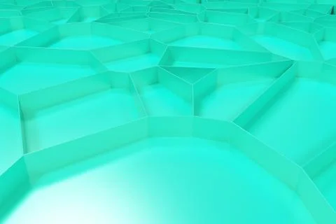 Abstract colored 3d voronoi grate on colored background Ilustración de archivo