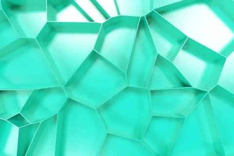 Abstract colored 3d voronoi grate on colored background Ilustración de archivo
