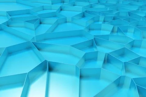 Abstract colored 3d voronoi grate on colored background Stock Illustration