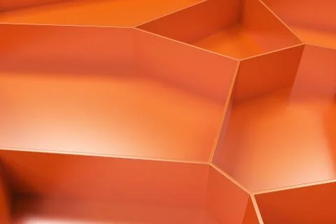 Abstract colored 3d voronoi grate on colored background Ilustración de archivo