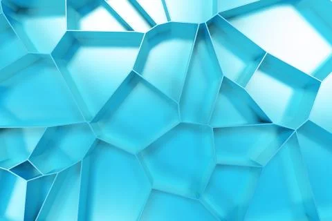 Abstract colored 3d voronoi grate on colored background Ilustración de archivo