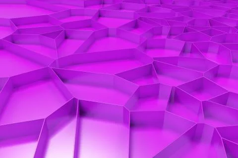 Abstract colored 3d voronoi grate on colored background Ilustración de archivo
