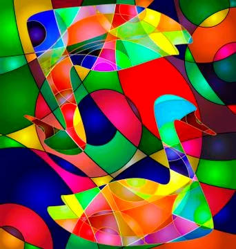 Abstract colored background bird Stock Illustration