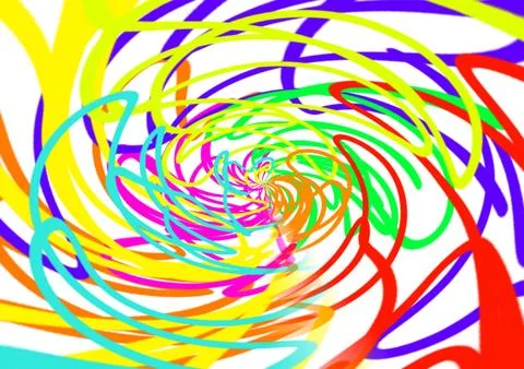 Abstract colored background with circular curved lines Stock Illustration