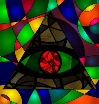 Abstract colored background eye Stock Illustration