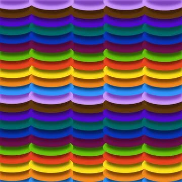 Abstract colored background of flat colored discs stacked in rows Stock Illustration