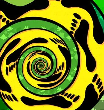 Abstract colored background image of spiral foot step Stock Illustration