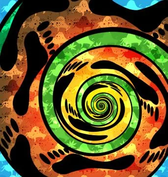 Abstract colored background image of spiral nature step Stock Illustration