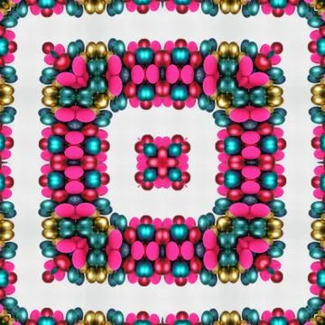 Abstract colored background, kaleidoscopically computer generated, seamless Stock Illustration