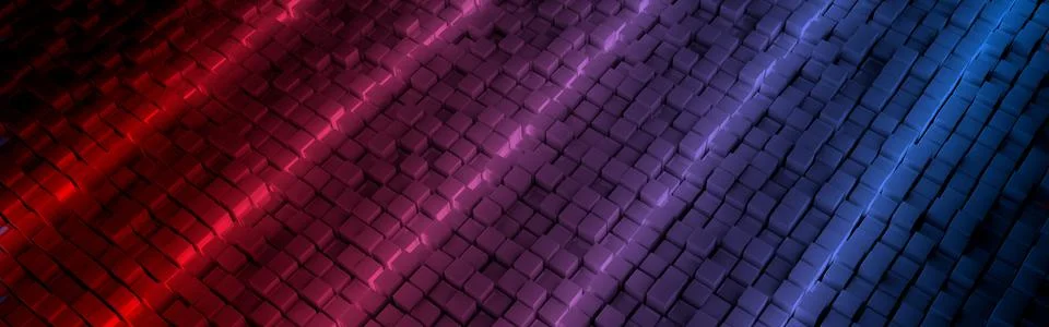 Abstract colored background with lines and cubes Stock Illustration
