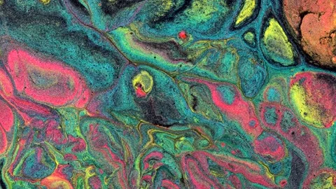 Abstract colored background from liquid flowing paints Stock Footage 169503399