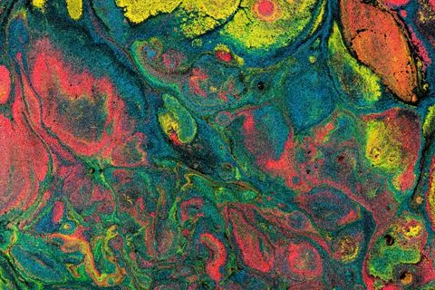 Abstract colored background from liquid flowing paints Stock Illustration