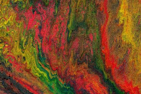 Abstract colored background from liquid flowing paints Stock Illustration