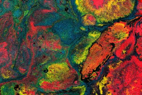 Abstract colored background from liquid flowing paints Stock Illustration